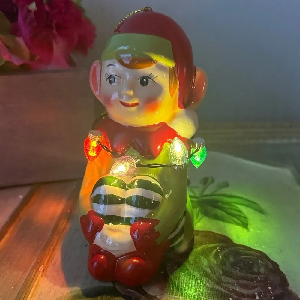 Mr. Christmas Follow the Magic Lighted Elf Ornament